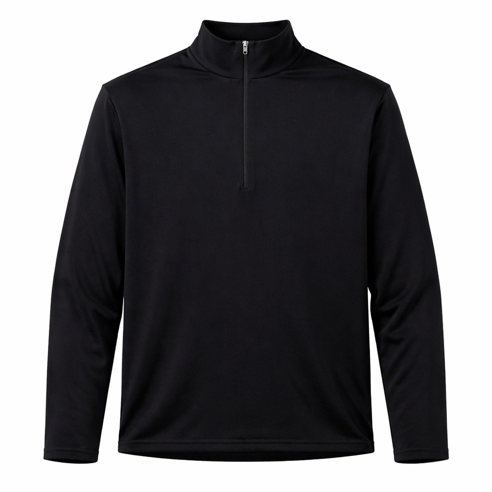 VTG Patagonia Capilene Midweight Zip T Men Medium Black Base Layer USA Made FLAW